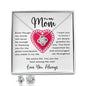 Mom Jewelry Gift Love Knot Set Necklace & Earrings