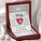 Mom Jewelry Gift Love Knot Set Necklace & Earrings