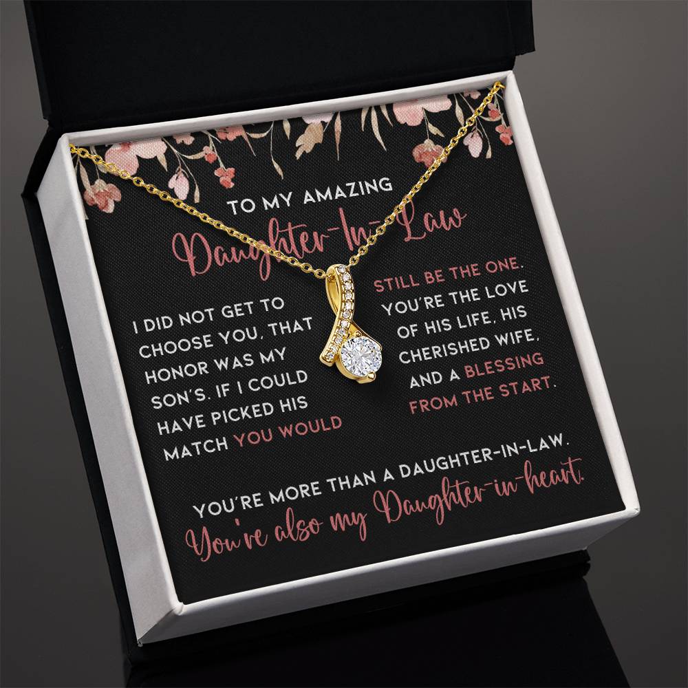 Gift for Daughter In Law, From Mother-In Law Jewelry Gift Necklace
