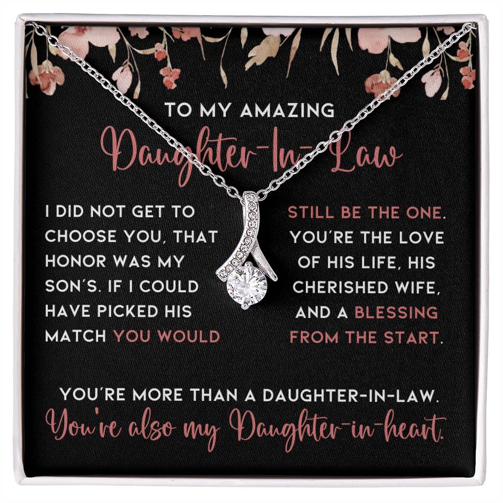 Gift for Daughter In Law, From Mother-In Law Jewelry Gift Necklace