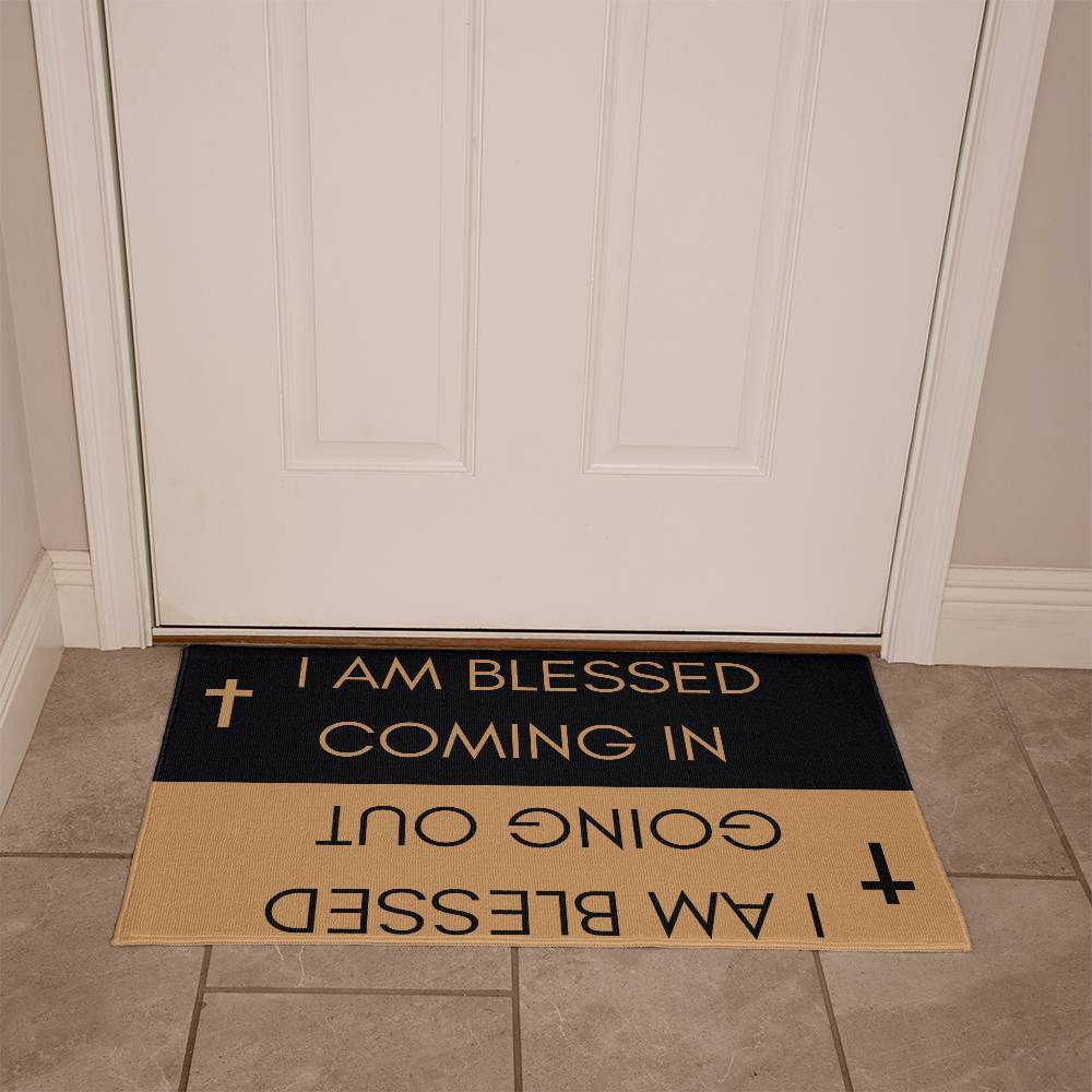 I Am Blessed Door Mat - Front Door Mat - Housewarming Gift - Apartment Door Mat - Indoor Doormat - Christmas Gifts