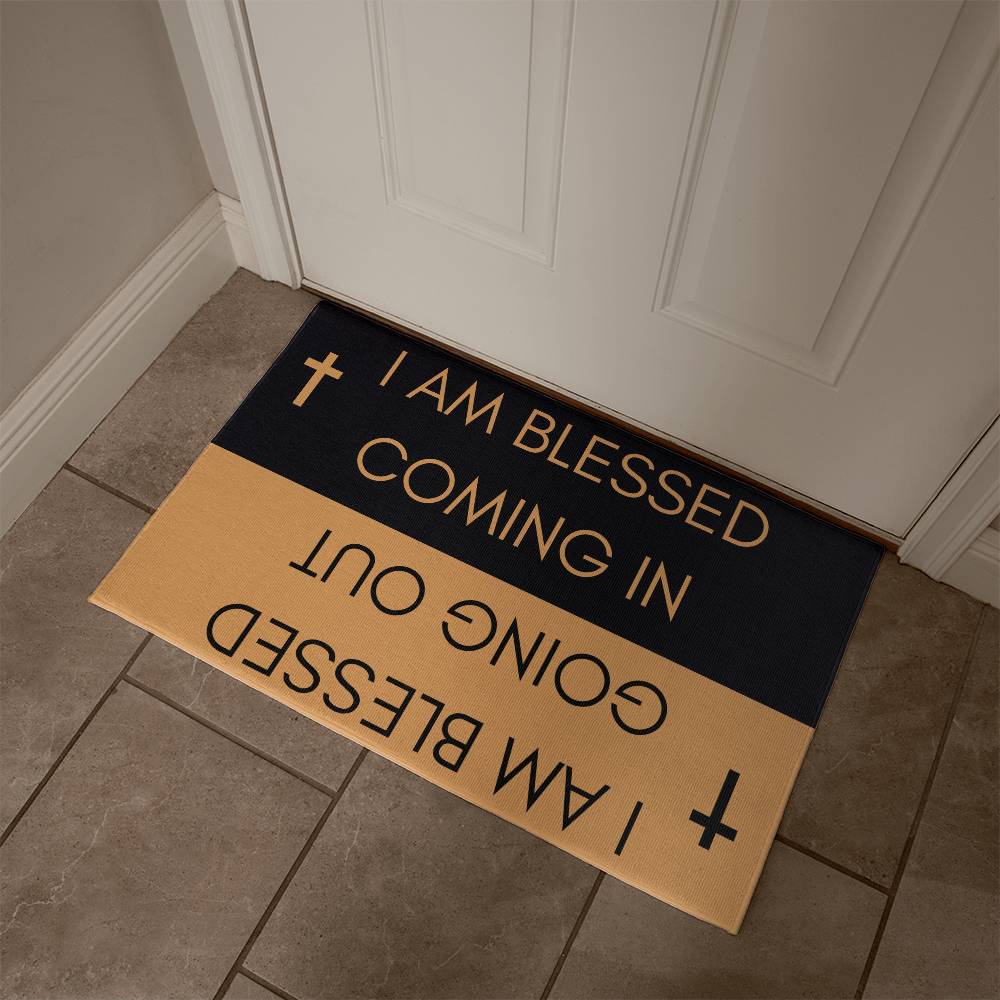 I Am Blessed Door Mat - Front Door Mat - Housewarming Gift - Apartment Door Mat - Indoor Doormat - Christmas Gifts