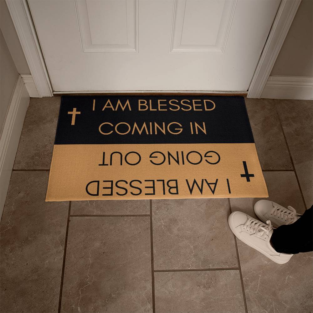 I Am Blessed Door Mat - Front Door Mat - Housewarming Gift - Apartment Door Mat - Indoor Doormat - Christmas Gifts
