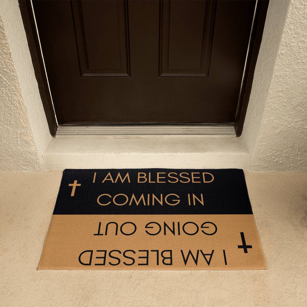 I Am Blessed Door Mat - Front Door Mat - Housewarming Gift - Apartment Door Mat - Indoor Doormat - Christmas Gifts