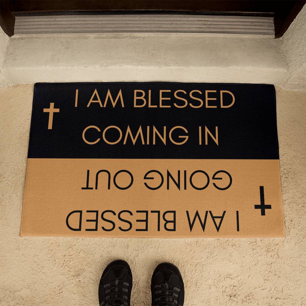 I Am Blessed Door Mat - Front Door Mat - Housewarming Gift - Apartment Door Mat - Indoor Doormat - Christmas Gifts