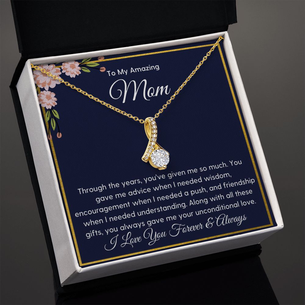 To My Mom - Alluring Beauty Necklace Gift for Mom