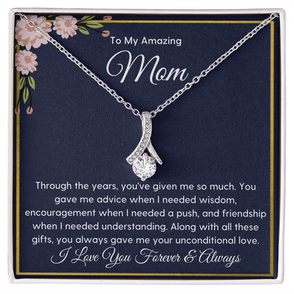 To My Mom - Alluring Beauty Necklace Gift for Mom