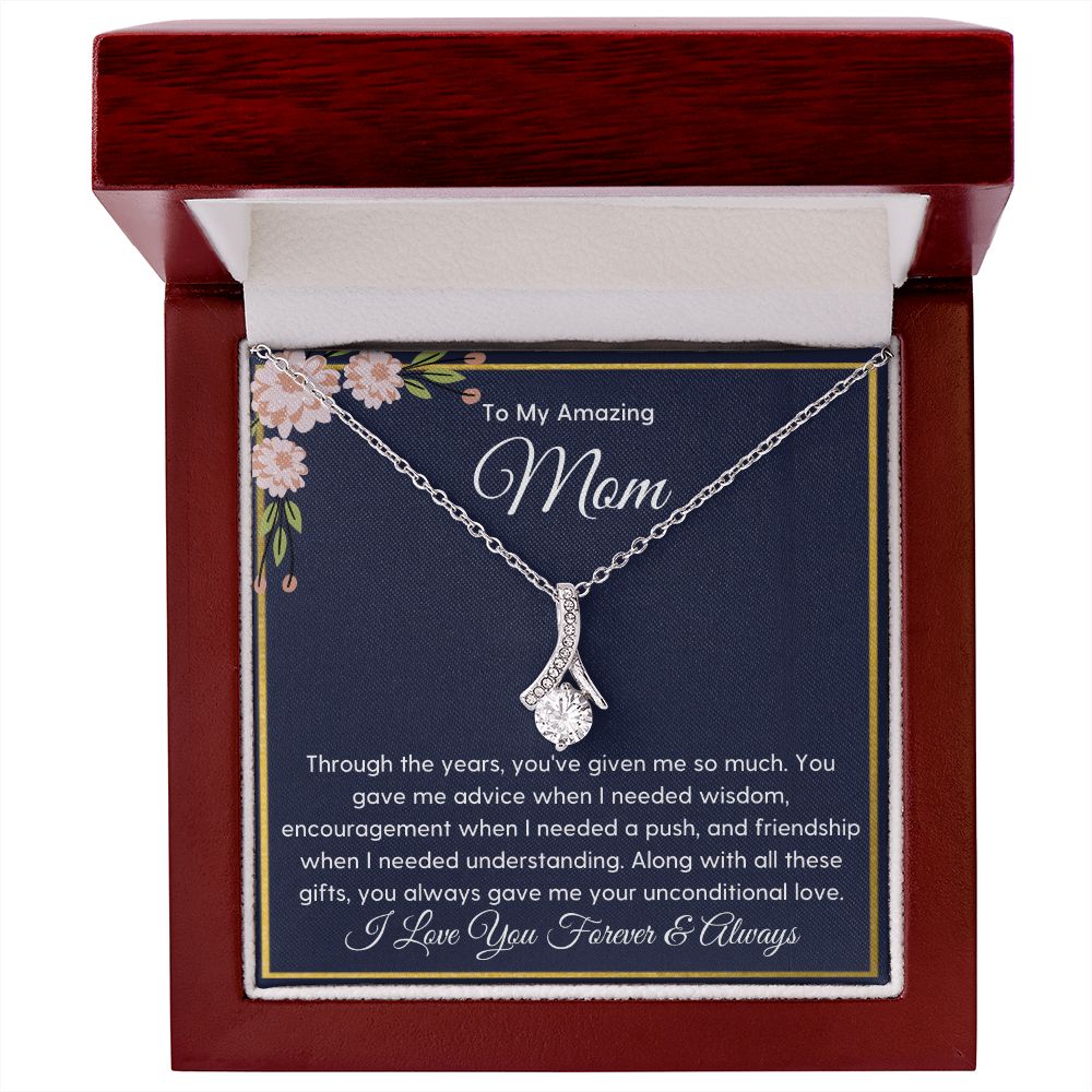 To My Mom - Alluring Beauty Necklace Gift for Mom