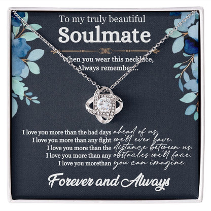 Soulmate - Love Knot Pendant Necklace - Gift for Wife/Girlfriend