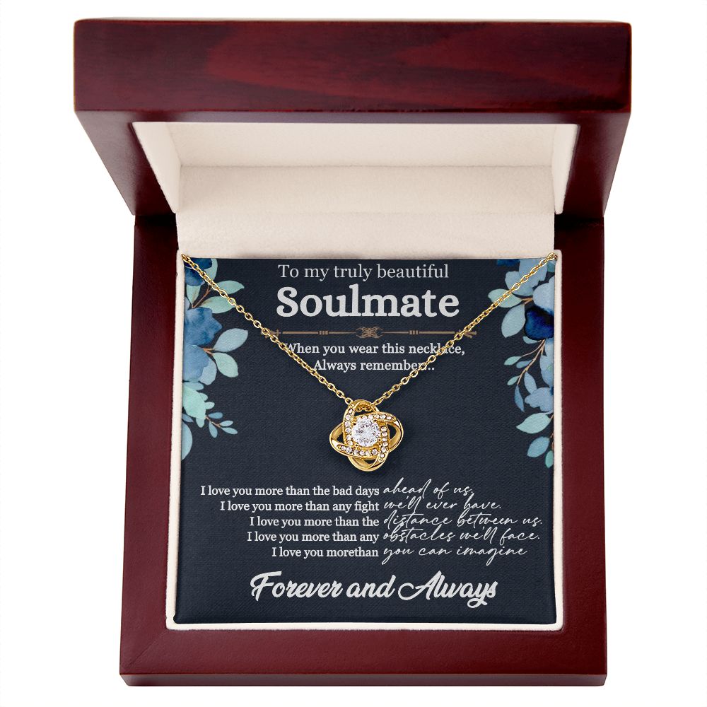 Soulmate - Love Knot Pendant Necklace - Gift for Wife/Girlfriend