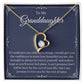 To My Granddaughter - Connected Hearts Pendant Necklace - Gold Or Silver